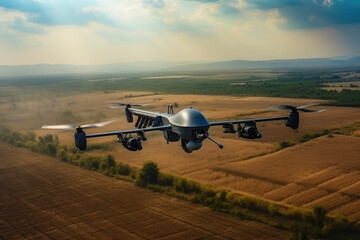 Fototapeta na wymiar USA Military UAV on Duty