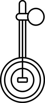 Black Line Art Illustration Of Toombi Icon.