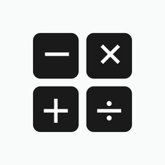 Obraz premium Calculator Icon. Mathematics, Accounting. Count, Calculate Symbol. Applied for Design, Presentation, Website or Application Elements - Vector. 