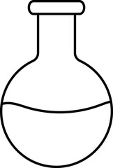 Illustration Of Liquid Beaker Icon In Lineal Style.