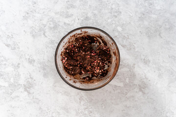 Chocolate cookies with peppermint chips