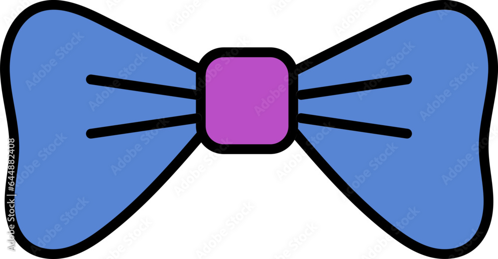 Wall mural Isolated Bow Tie Icon Blue And Purple Color.