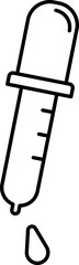 Dropper icon In Black Line Art.