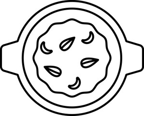 Isolated Sheer Khurma Icon In Line Art.
