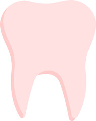 Isolated Tooth Diagram Icon In Pink Color.