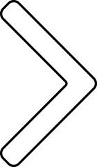 Forward Triangle Arrow Icon In Thin Line Art.