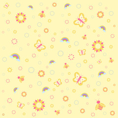 Boho Style Seamless Pattern Background.