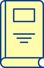 Isolated Book Icon In Yellow Color.