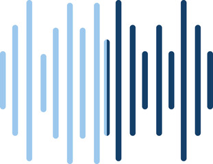 Blue Illustration Of Sound Or Voice Icon.