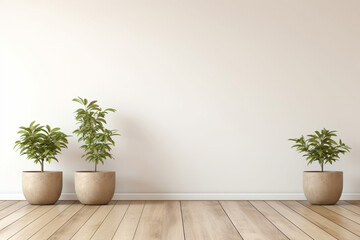 Fototapeta premium Floor white wall empty interior design room