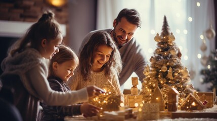 Fototapeta premium couple at christmas time