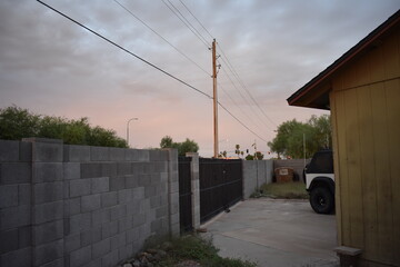 Fototapeta na wymiar A Sunset During Monsoon Season in Phoenix, Arizona