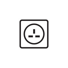 electric socket icon design vector isolated