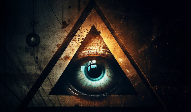 Eye within a triangle, evoking symbolism and mystique