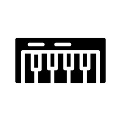 piano solid icon illustration vector graphic