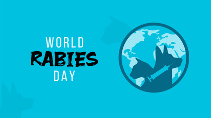 World Rabies Day. September 28. Template for banner, greeting card, poster background. Vector illustration