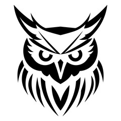 Obraz premium Owl logo, icon mascot, generative ai