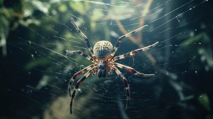 spider on the web.