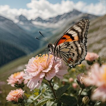 Close-Up Encounters with Mountain Butterflies, Generative AI