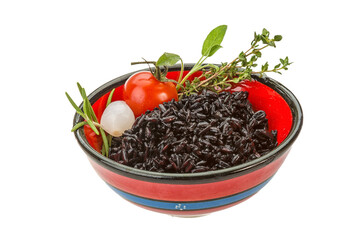 Black boiled rice
