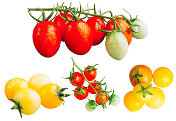 Vibrant Cherry Tomatoes on White
