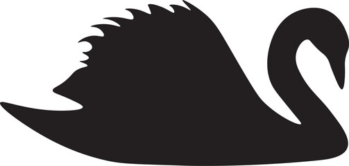 Swan vector design. Cartoon swan design.