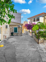 Cozy streets of Primosten, Croatia. Without tourists.