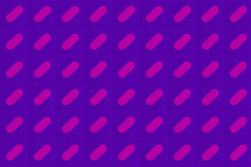 Magenta pills on a purple molded metal industrial background