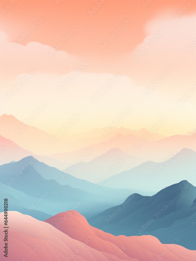 Poster vertical wallpaper. mountains silhouettes.