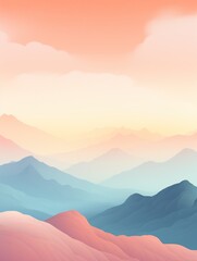 Fototapeta premium vertical wallpaper. mountains silhouettes.