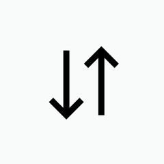 Two Way Traffic Icon. Up Down Arrow Symbol  - Vector.