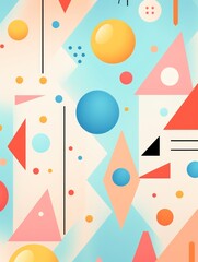 Obraz premium vertical wallpaper. bright geometric shapes background.