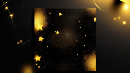 A captivating Black Friday sale flyer with a golden bokeh lights abstract background