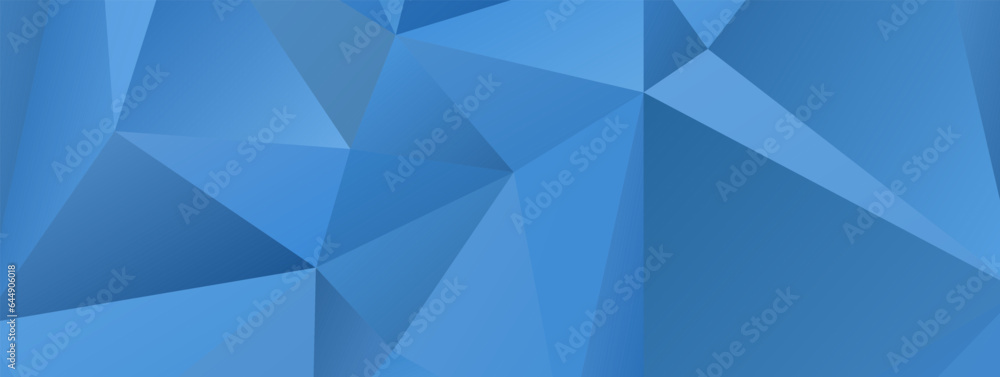 Poster abstract blue triangle geometric background, vector illustration. mosaic of simple shapes in blue wh