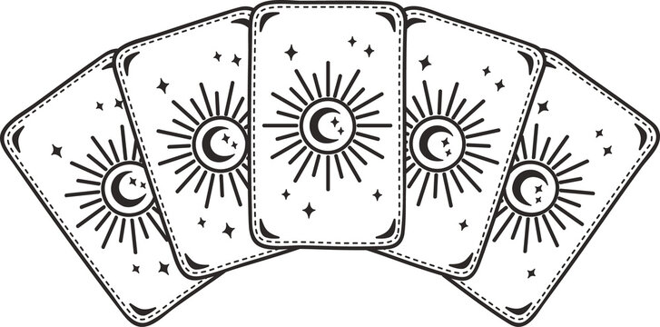tarot cards spreads, png transparent background	
