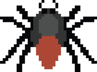 Fototapeta premium Spider Pixel art vector image