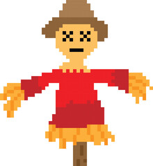 Scarecrow Pixel art vector image