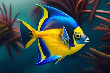 Fototapeta na wymiar beautiful fish in aquarium