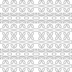Fototapeta premium Vector pattern with symmetrical elements . Modern stylish abstract texture. Repeating geometric tiles from striped elements.Black and white pattern.