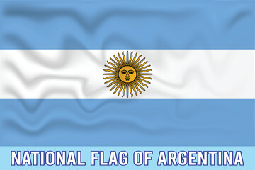 NATIONAL FLAG OF ARGENTINA 3D EFFECT