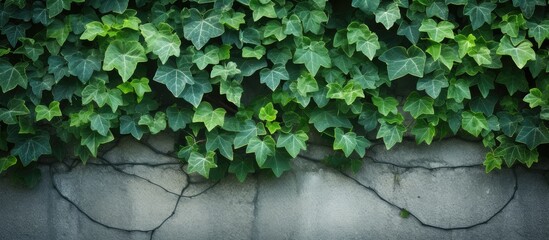 ivy on a rock backdrop isolated pastel background Copy space