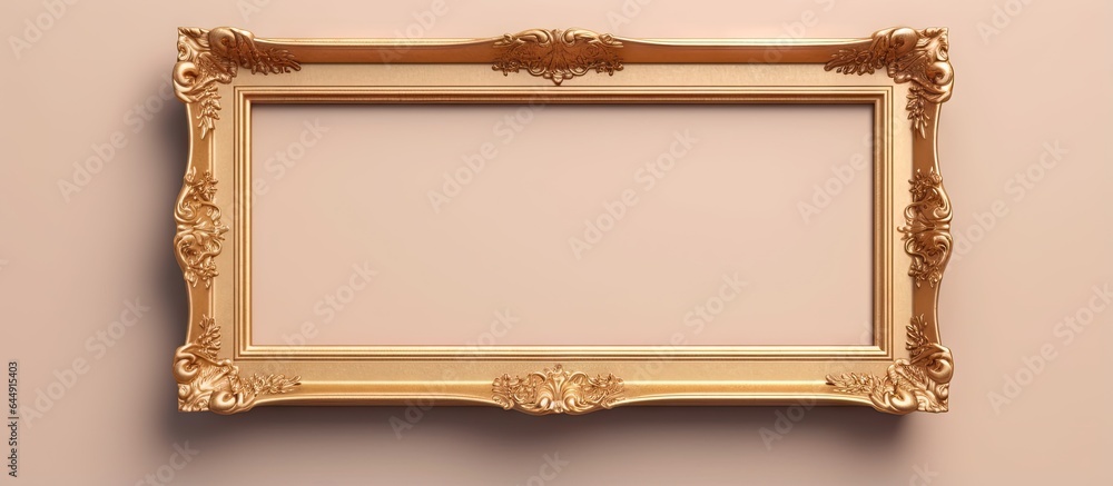 Aufkleber isolated black vintage frame with clipping path isolated pastel background copy space