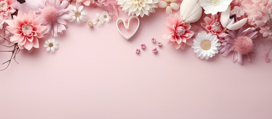 Day of love and romance isolated pastel background Copy space