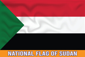 NATIONAL FLAG OF SUDAN 3D EFFECT