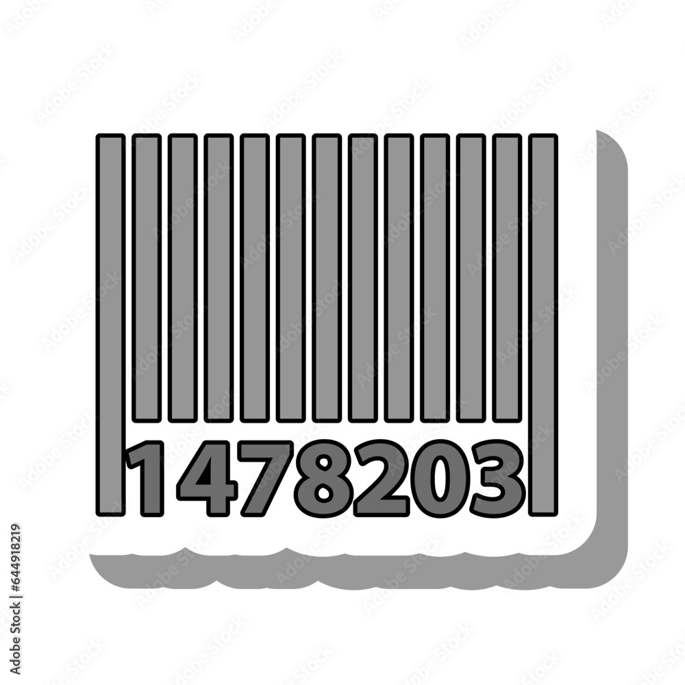 Aufkleber linear bar code vector. code goods in store. equipment and items for work and decoration of supermar