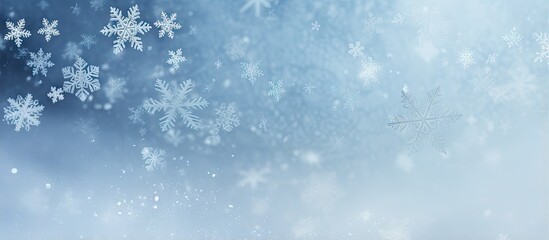 Black isolated pastel background Copy space with blue snowflake