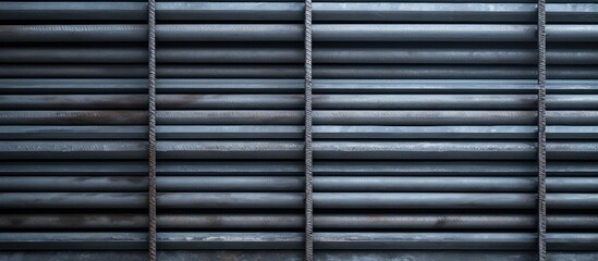 Obraz premium Steel rebar isolated pastel background Copy space