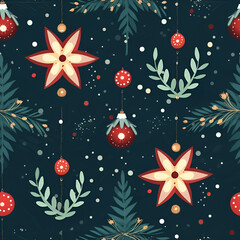 seamless pattern with christmas trees