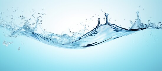 Splash of water on a isolated pastel background Copy space