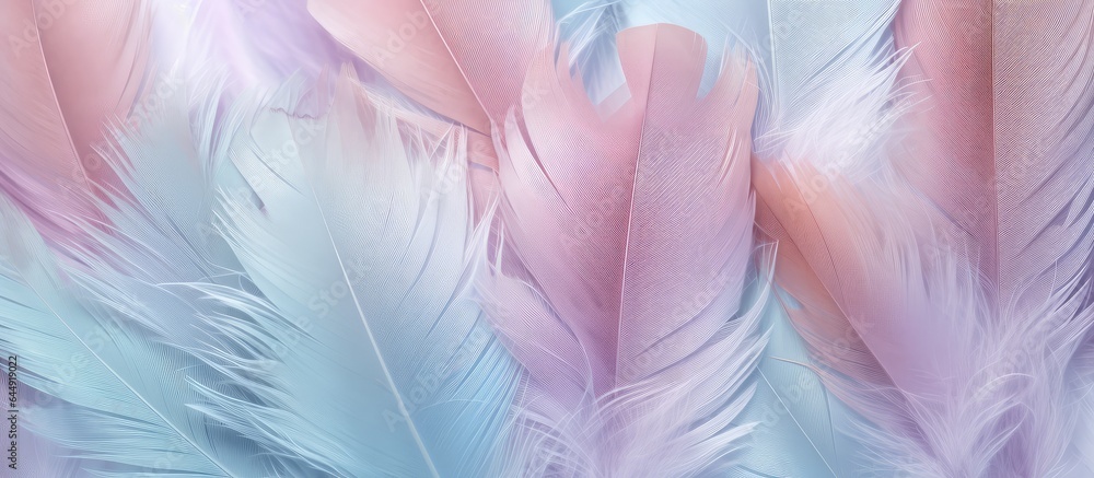 Poster abstract art design with soft colors and feather textures in a blurred postcard style inspired by fa
